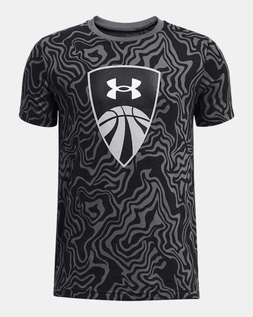 Boys' UA Basketball Shield Printed Short Sleeve